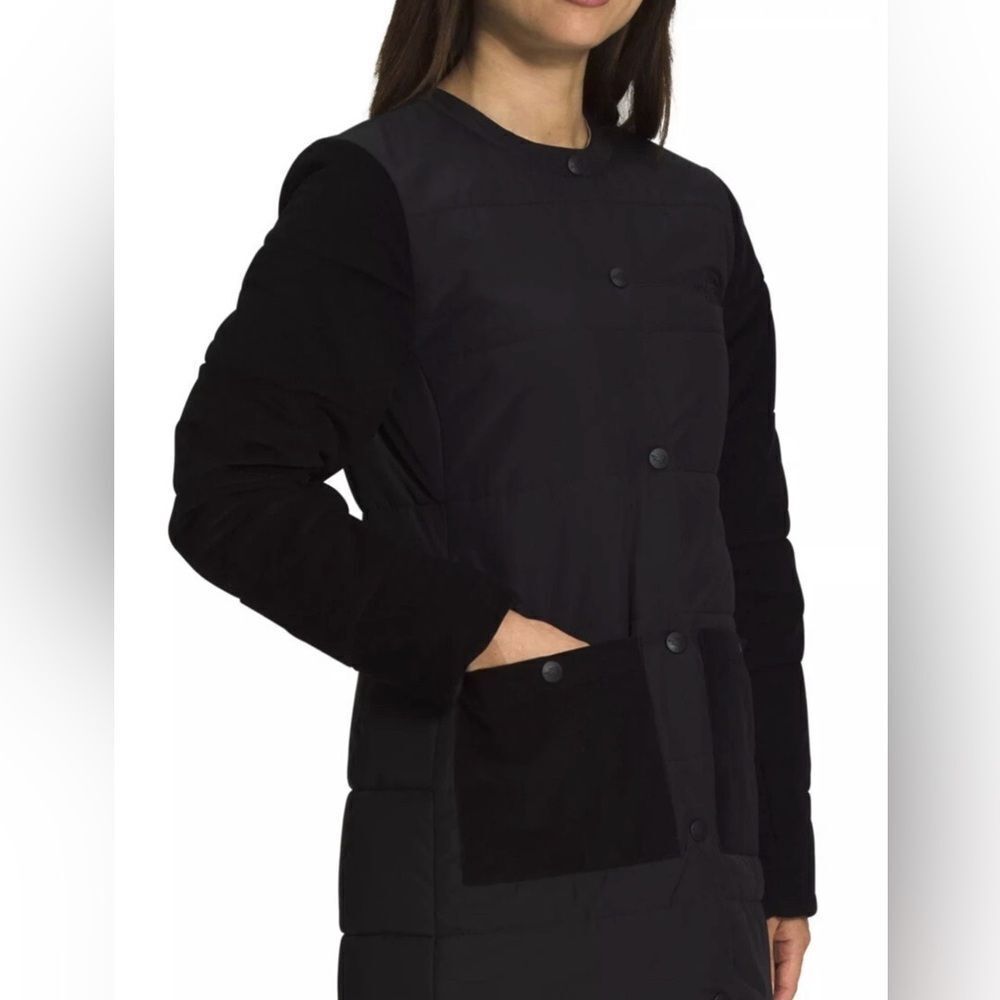North Face Corduroy Puffer Barn Jacket Black Women’s Sz XL
